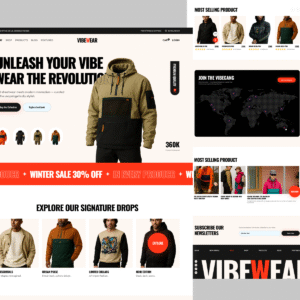 "VibeWear" Urban Jackate Fashion Store UI kit